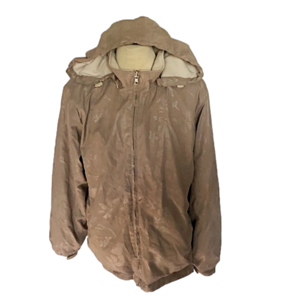 ALPINETEK - Reversible Fleece Rain Spring/Fall Coat with Hood.